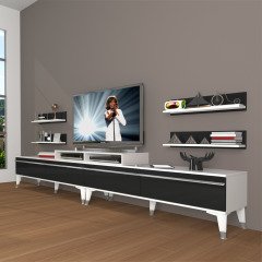 Decoraktiv Ekoflex 360R Mdf Silver Tv Ünitesi Tv Sehpası Beyaz - Siyah