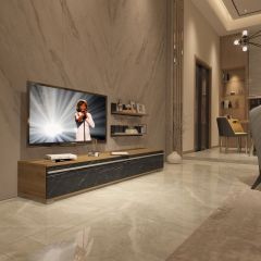 Decoraktiv Eko 4 Mdf Std Tv Ünitesi Tv Sehpası Pera - Siyah Mermer