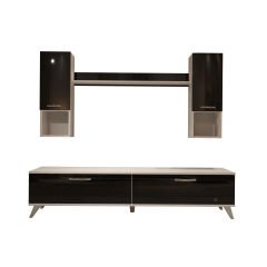 Decoraktiv Eko 5DA Mdf Std Retro Tv Ünitesi Tv Sehpası Beyaz - Siyah
