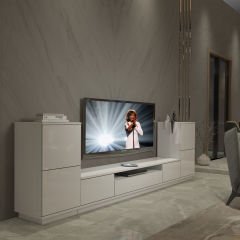 Decoraktiv Trendstyle On2s Mdf Tv Ünitesi Tv Sehpası Parlak Beyaz