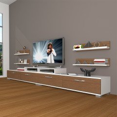 Decoraktiv Ekoflex 360R Slm Tv Ünitesi Tv Sehpası Beyaz - Siyah