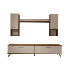 Decoraktiv Eko 5DA Mdf Std Retro Tv Ünitesi Tv Sehpası Ceviz - Beyaz