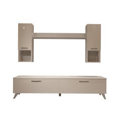 Decoraktiv Eko 5DA Mdf Std Retro Tv Ünitesi Tv Sehpası Parlak Beyaz