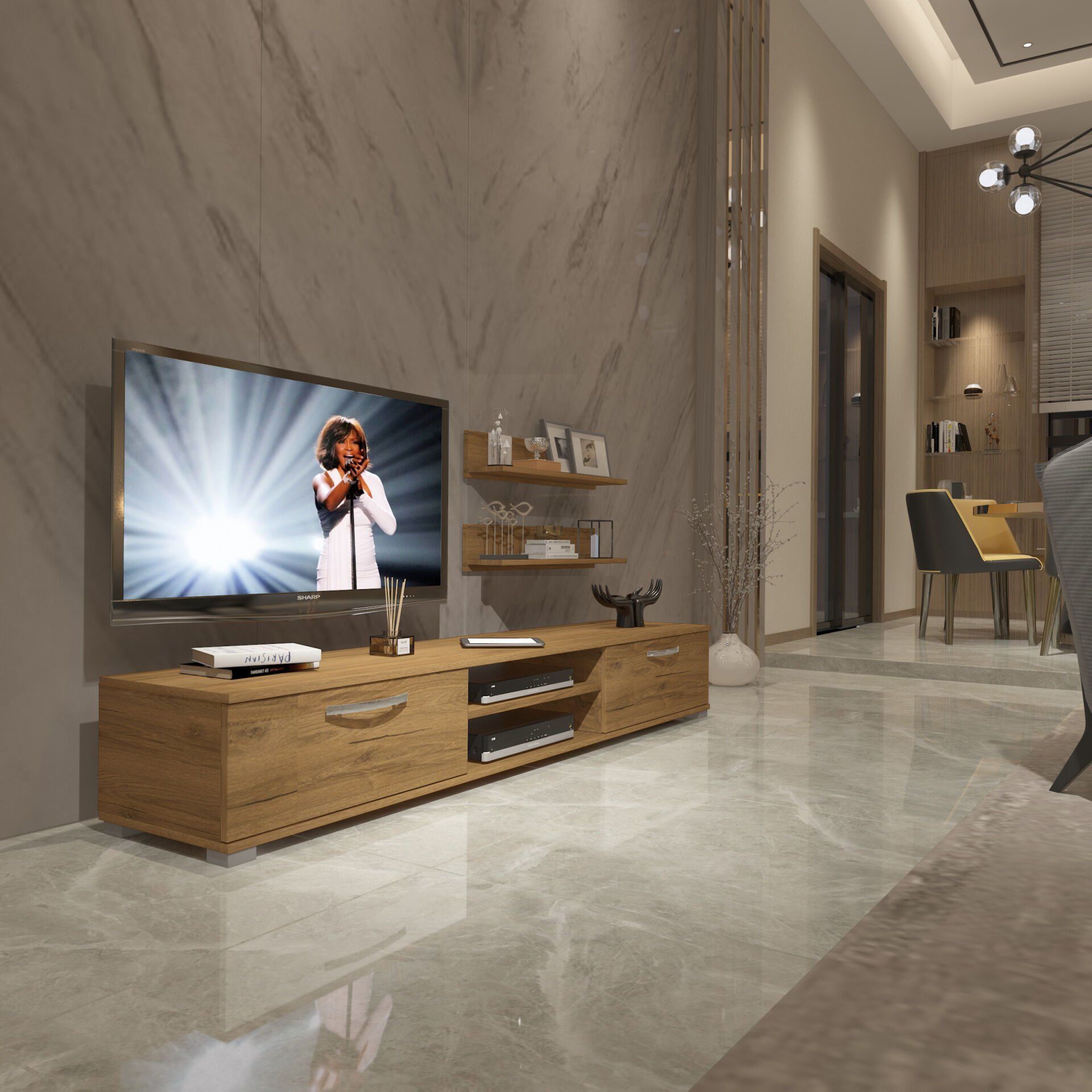 Decoraktiv Eko 4 Mdf Dvd Tv Ünitesi Tv Sehpası Pera