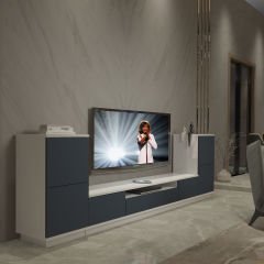 Decoraktiv Trendstyle On2s Mdf Tv Ünitesi Tv Sehpası Beyaz - Antrasit