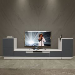 Decoraktiv Trendstyle On2s Mdf Tv Ünitesi Tv Sehpası Beyaz - Antrasit