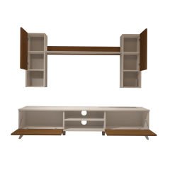 Decoraktiv Eko 5DA Mdf Dvd Retro Tv Ünitesi Tv Sehpası Beyaz - Ceviz