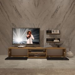 Decoraktiv Eko 4 Mdf Dvd Tv Ünitesi Tv Sehpası Pera - Siyah