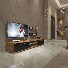 Decoraktiv Eko 4 Mdf Dvd Tv Ünitesi Tv Sehpası Pera - Siyah