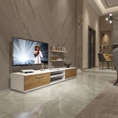 Decoraktiv Eko 4 Mdf Dvd Tv Ünitesi Tv Sehpası Beyaz - Pera
