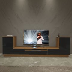 Decoraktiv Trendstyle On2s Mdf Tv Ünitesi Tv Sehpası Ceviz - Siyah
