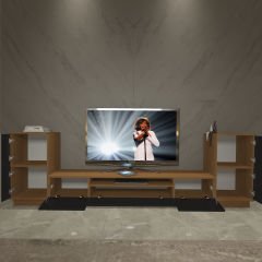 Decoraktiv Trendstyle On2s Mdf Tv Ünitesi Tv Sehpası Ceviz - Siyah