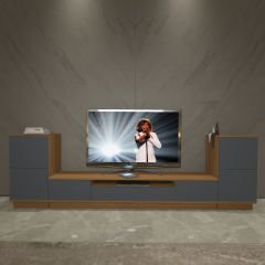 Decoraktiv Trendstyle On2s Mdf Tv Ünitesi Tv Sehpası Ceviz - Antrasit