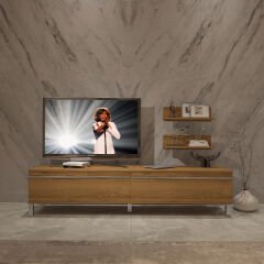 Decoraktiv Eko 4 Mdf Std Krom Ayaklı Tv Ünitesi Tv Sehpası Pera