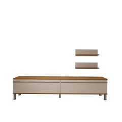 Decoraktiv Eko 4 Mdf Std Krom Ayaklı Tv Ünitesi Tv Sehpası Pera - Beyaz