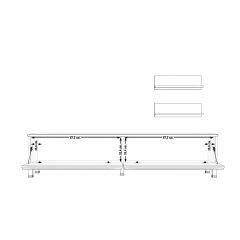 Decoraktiv Eko 4 Mdf Std Krom Ayaklı Tv Ünitesi Tv Sehpası Beyaz - Siyah Mermer
