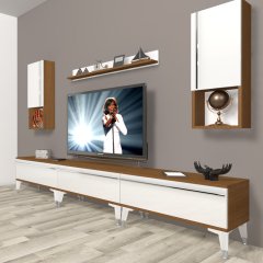 Decoraktiv Eko 270ta Mdf Silver Tv Ünitesi Tv Sehpası Ceviz - Beyaz