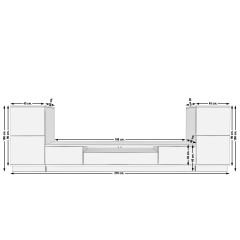 Decoraktiv Trendstyle On2s Mdf Tv Ünitesi Tv Sehpası Pera - Siyah