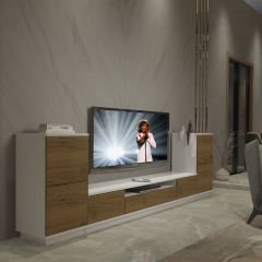 Decoraktiv Trendstyle On2s Mdf Tv Ünitesi Tv Sehpası Beyaz - Pera