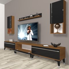 Decoraktiv Eko 270ta Mdf Silver Tv Ünitesi Tv Sehpası Ceviz - Siyah