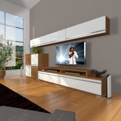 Decoraktiv Ekoflex 8 Mdf Tv Ünitesi Tv Sehpası Ceviz - Beyaz