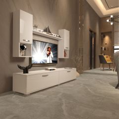 Decoraktiv Eko 5DA Slm Std Tv Ünitesi Tv Sehpası Parlak Beyaz