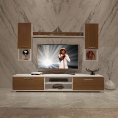 Decoraktiv Eko 5DA Slm Dvd Tv Ünitesi Tv Sehpası Beyaz - Ceviz