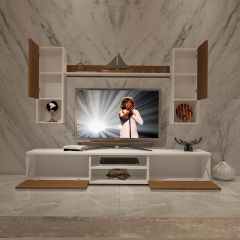 Decoraktiv Eko 5DA Slm Dvd Tv Ünitesi Tv Sehpası Beyaz - Ceviz
