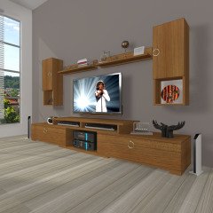 Decoraktiv Flex 5DA130 Mdf Gold Tv Ünitesi Tv Sehpası Ceviz