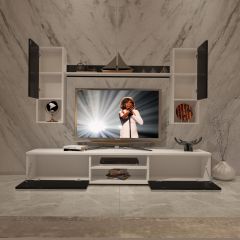 Decoraktiv Eko 5DA Slm Dvd Tv Ünitesi Tv Sehpası Beyaz - Siyah