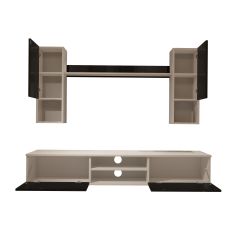 Decoraktiv Eko 5DA Slm Dvd Tv Ünitesi Tv Sehpası Beyaz - Siyah