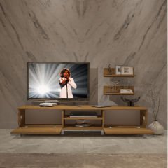 Decoraktiv Eko 4 Mdf Dvd Krom Ayaklı Tv Ünitesi Tv Sehpası Pera