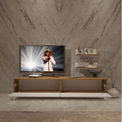 Decoraktiv Eko 4 Mdf Std Retro Tv Ünitesi Tv Sehpası Pera - Beyaz