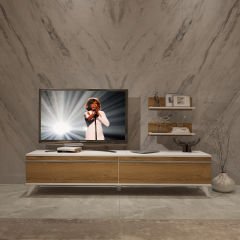 Decoraktiv Eko 4 Mdf Std Retro Tv Ünitesi Tv Sehpası Beyaz - Pera