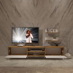 Decoraktiv Eko 4 Mdf Dvd Retro Tv Ünitesi Tv Sehpası Pera - Beyaz