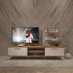 Decoraktiv Eko 4 Mdf Dvd Retro Tv Ünitesi Tv Sehpası Pera - Beyaz