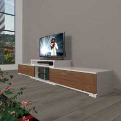 Decoraktiv Flex 4 Slm Tv Ünitesi Tv Sehpası Beyaz - Ceviz