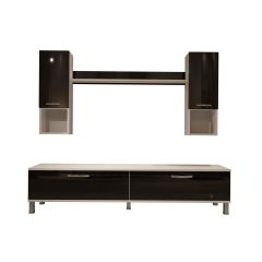Decoraktiv Eko 5DA Slm Std Krom Ayaklı Tv Ünitesi Tv Sehpası Beyaz - Siyah