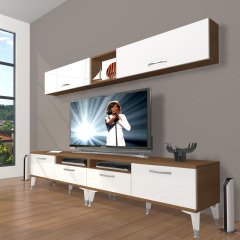 Decoraktiv Eko 5200 Slm Silver Tv Ünitesi Tv Sehpası Ceviz - Beyaz