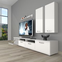 Decoraktiv Eko 5200D Mdf Tv Ünitesi Tv Sehpası Parlak Beyaz