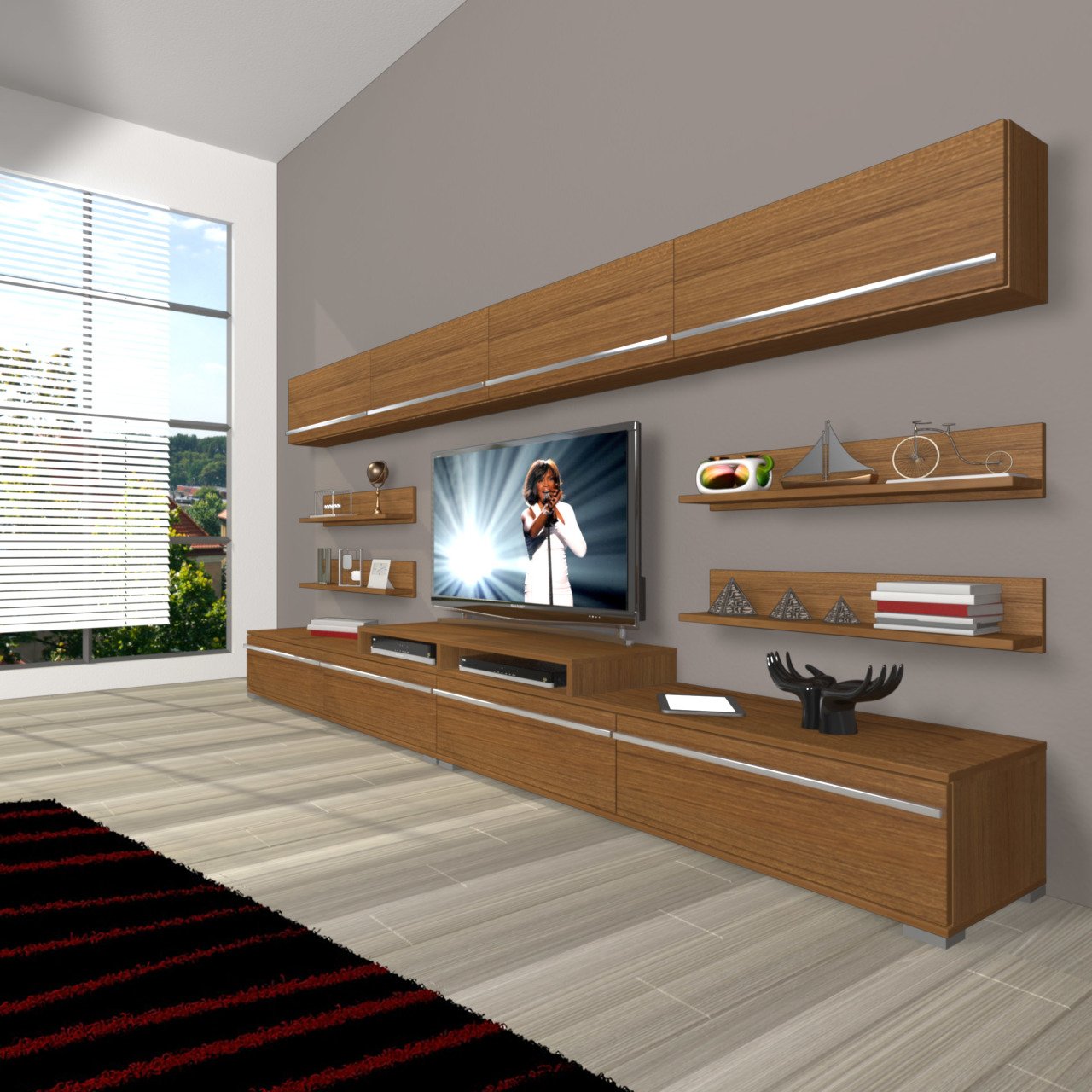 Decoraktiv Ekoflex 360Y Mdf Tv Ünitesi Tv Sehpası Ceviz