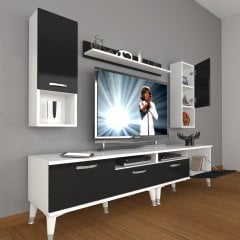 Decoraktiv Eko 5200DA Mdf Silver Tv Ünitesi Tv Sehpası Beyaz - Siyah