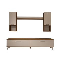 Decoraktiv Eko 5DA Slm Std Retro Tv Ünitesi Tv Sehpası Ceviz - Beyaz