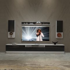 Decoraktiv Trendstyle 270DAS Mdf Tv Ünitesi Tv Sehpası Beyaz - Siyah