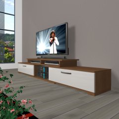 Decoraktiv Flex 130 Slm Tv Ünitesi Tv Sehpası Ceviz - Beyaz
