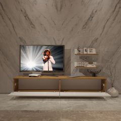 Decoraktiv Eko 4 Mdf Std Silver Tv Ünitesi Tv Sehpası Pera - Beyaz
