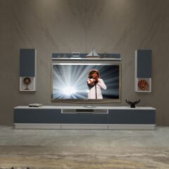 Decoraktiv Trendstyle 270DAS Mdf Tv Ünitesi Tv Sehpası Beyaz - Antrasit
