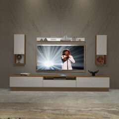 Decoraktiv Trendstyle 270DAS Mdf Tv Ünitesi Tv Sehpası Ceviz - Beyaz