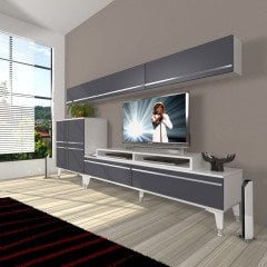 Decoraktiv Ekoflex 8 Mdf Silver Tv Ünitesi Tv Sehpası