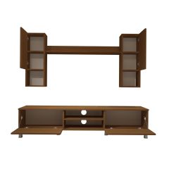 Decoraktiv Eko 5DA Slm Dvd Krom Ayaklı Tv Ünitesi Tv Sehpası Ceviz